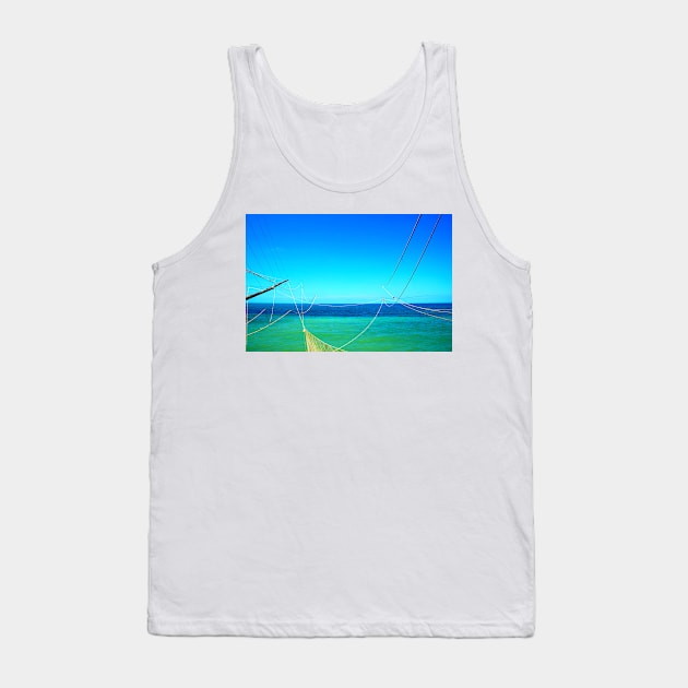 Scenery from a Trabocco with blue sky and magnificent sea Tank Top by KristinaDrozd